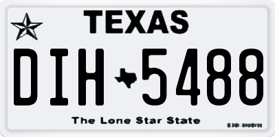 TX license plate DIH5488