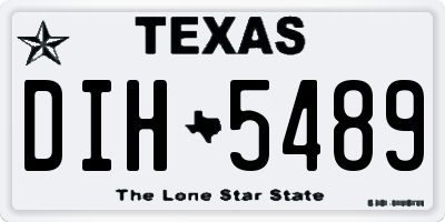 TX license plate DIH5489