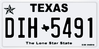 TX license plate DIH5491