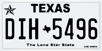 TX license plate DIH5496