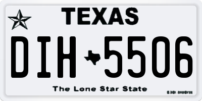 TX license plate DIH5506