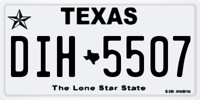 TX license plate DIH5507