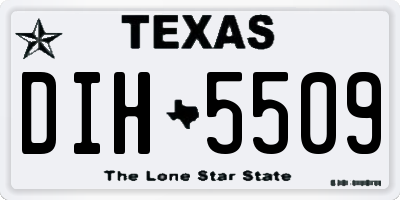 TX license plate DIH5509