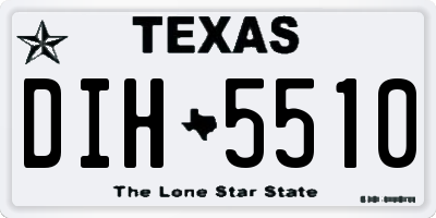 TX license plate DIH5510