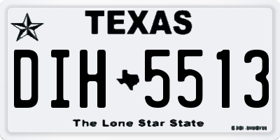 TX license plate DIH5513
