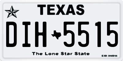 TX license plate DIH5515