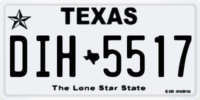 TX license plate DIH5517