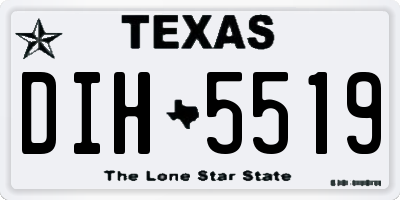 TX license plate DIH5519