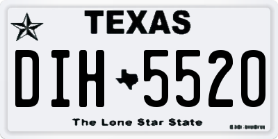 TX license plate DIH5520