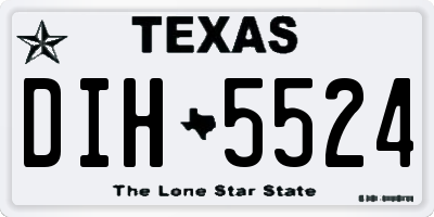 TX license plate DIH5524