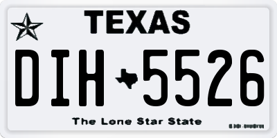 TX license plate DIH5526