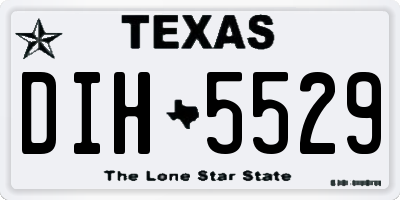 TX license plate DIH5529