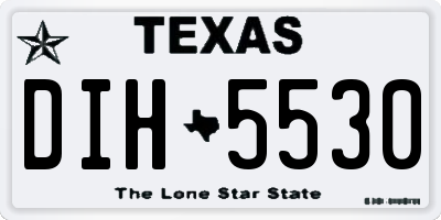 TX license plate DIH5530