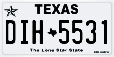 TX license plate DIH5531