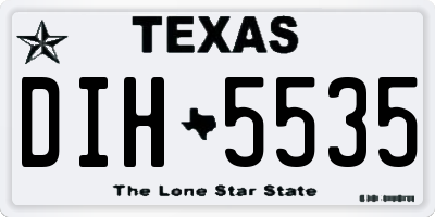 TX license plate DIH5535