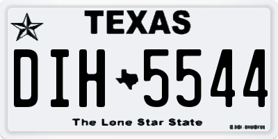 TX license plate DIH5544