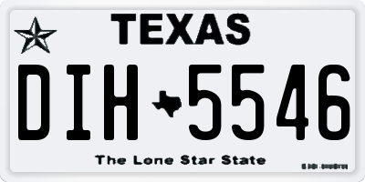 TX license plate DIH5546