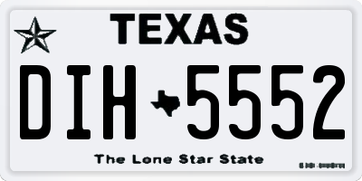 TX license plate DIH5552