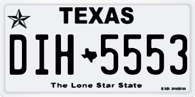 TX license plate DIH5553