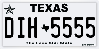 TX license plate DIH5555