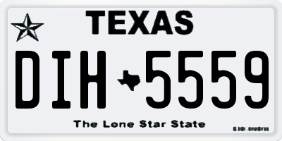 TX license plate DIH5559