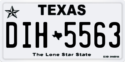 TX license plate DIH5563