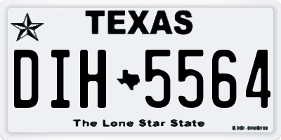TX license plate DIH5564