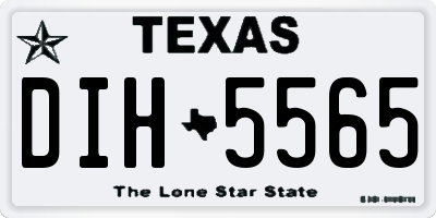 TX license plate DIH5565