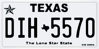 TX license plate DIH5570