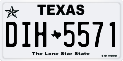 TX license plate DIH5571