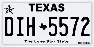 TX license plate DIH5572
