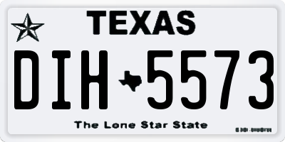 TX license plate DIH5573