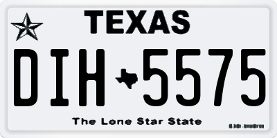 TX license plate DIH5575