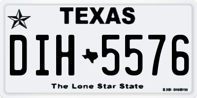 TX license plate DIH5576
