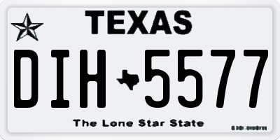 TX license plate DIH5577