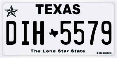 TX license plate DIH5579