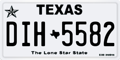 TX license plate DIH5582
