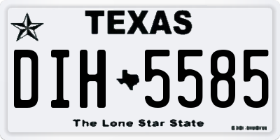 TX license plate DIH5585