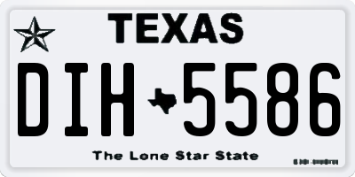 TX license plate DIH5586
