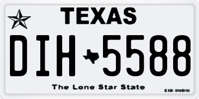 TX license plate DIH5588