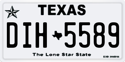 TX license plate DIH5589