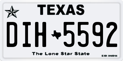 TX license plate DIH5592