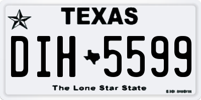 TX license plate DIH5599