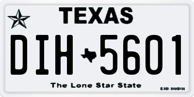 TX license plate DIH5601
