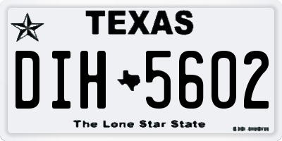 TX license plate DIH5602