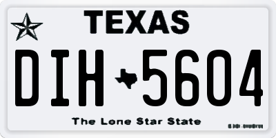 TX license plate DIH5604