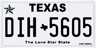 TX license plate DIH5605