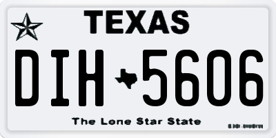 TX license plate DIH5606