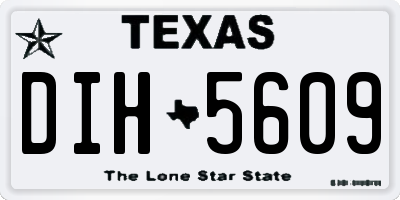 TX license plate DIH5609
