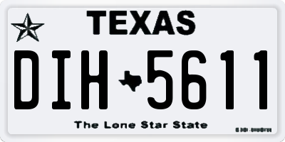 TX license plate DIH5611